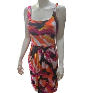Bisou Bisou Colorful Abstract Mini Dress